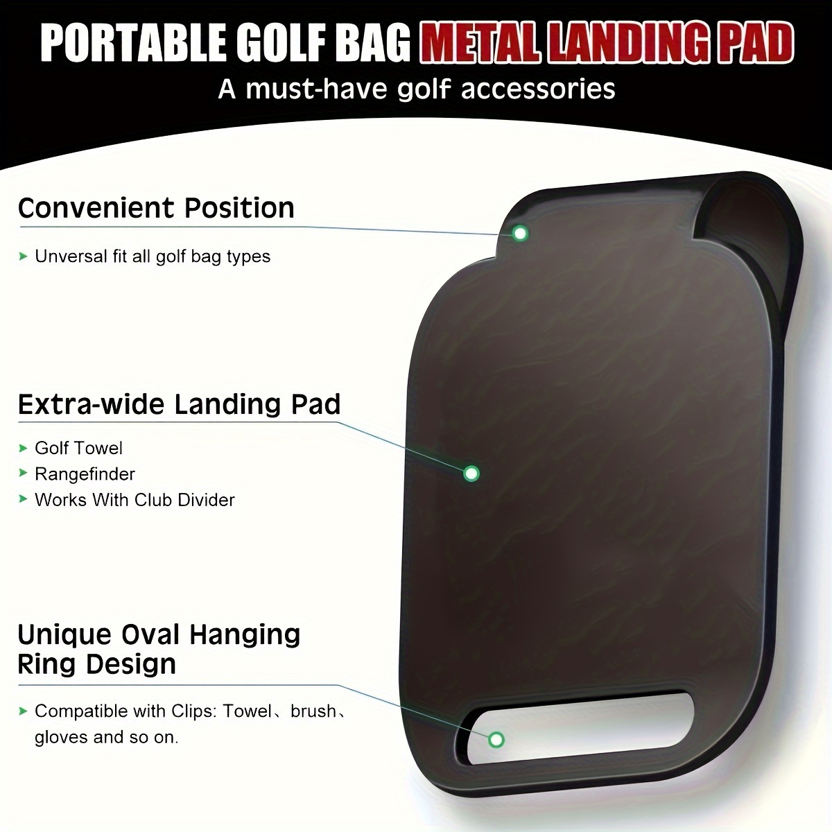 Golf Equipment Stores - Tapis d'atterrissage magnétique pour sac de