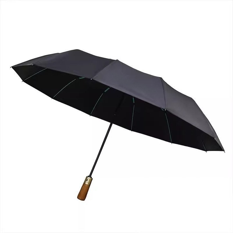 Golf Umbrella Large - Parapluie court à manche en bois