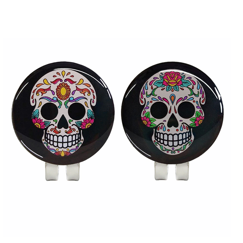 Ball Marker Set - Nouveau crâne noir marqueur de balle