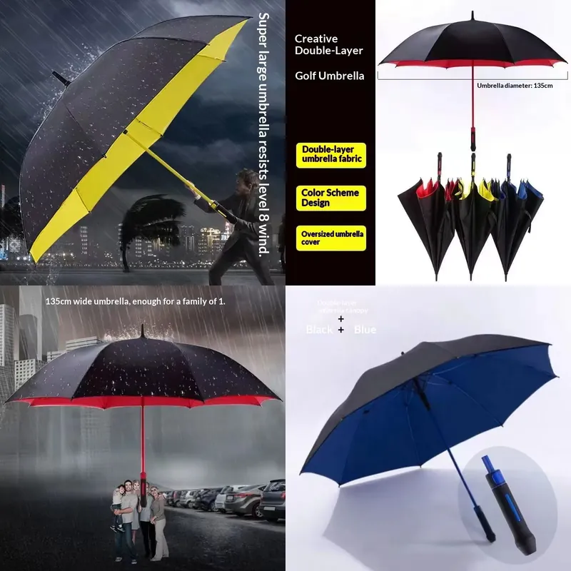 Golf Umbrella Large - Grand parapluie de golf coupe-vent, double