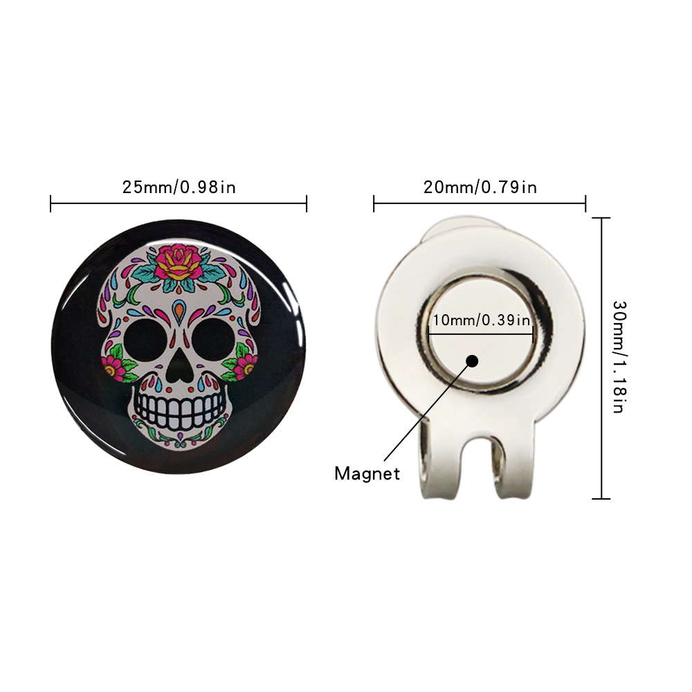 Nouveau crâne noir marqueur de - Ball Marker Set avis et prix